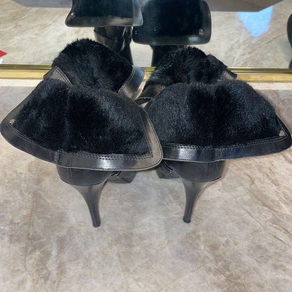 BLACK LEATHER FUR BOOTS! Multi Functional! Leather Fur options! Size:6.5 - Picture 7 of 16